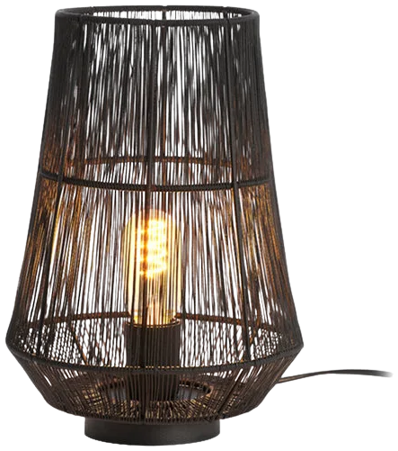 Lámpara sobremesa metal negro Ø24x32 cm E27 - LLLS0298
