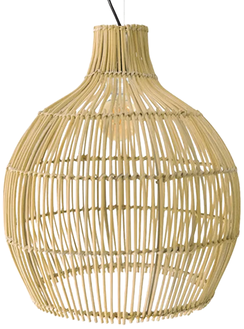 Lámpara colgante ratán natural Ø60x65 cm E27 - PLLC0028