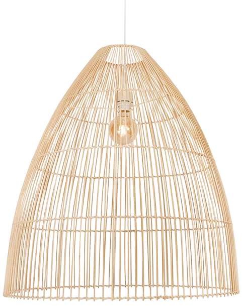 Lámpara colgante ratán natural Ø60x67 cm E27 - PLLC0008