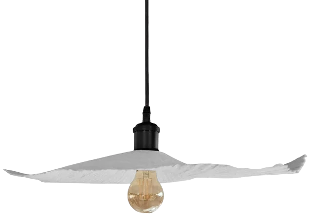 Lámpara colgante fibra prensada blanco Ø81x7cm E27 - OPLC0051