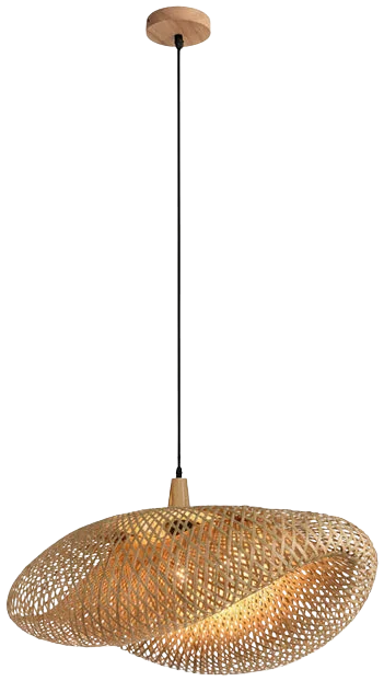 Lámpara colgante ratán natural 80 cm E27 - TOLC0018