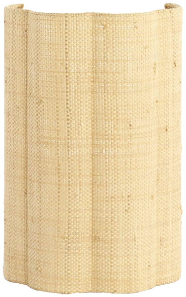 Lámpara de pared ratán natural 26x15,5x40 cm E27 - LLAP0098