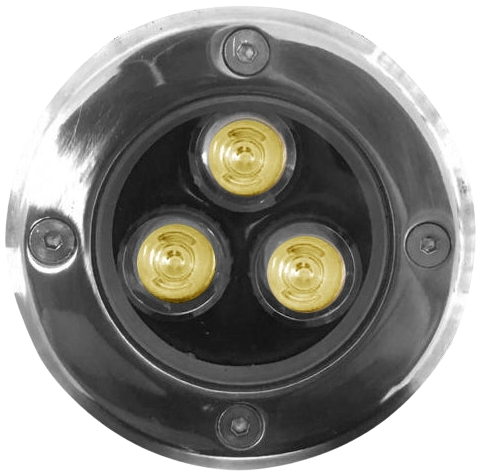 Foco embutido piso exterior acero inoxidable IP 65 Ø8x7 cm LED 3W - BEFO0043
