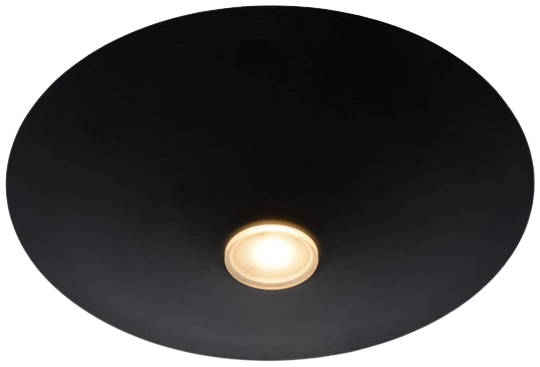 Plafón metal negro Ø 35x5 cm LED 12W - LUPL0038