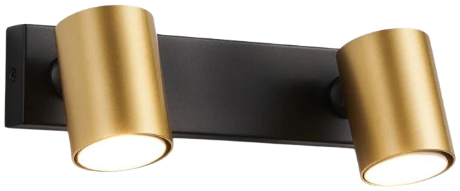 Foco aluminio negro 2 luces Bronce 30,5 cm GU10 - CERE0001