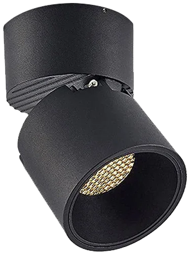 Foco sobrepuesto dimeable dirigible metal negro Ø 7 cm LED 10W - TOFO0024