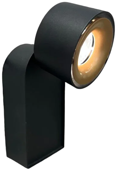 Foco sobrepuesto muro dimeable metal negro oro Ø 7,5x20 LED 1 W - TOFO0038