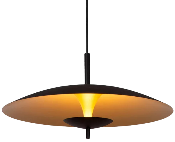 Lámpara colgante acero negro oro mate Ø 47 cm 3000 LED 9W - LULC0270