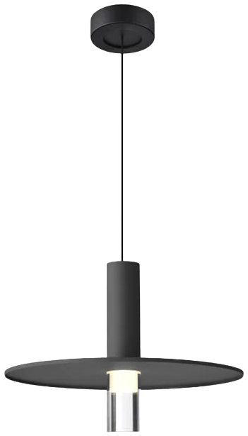Lámpara colgante aluminio negro Ø28cm 6W LED - JGLC0034