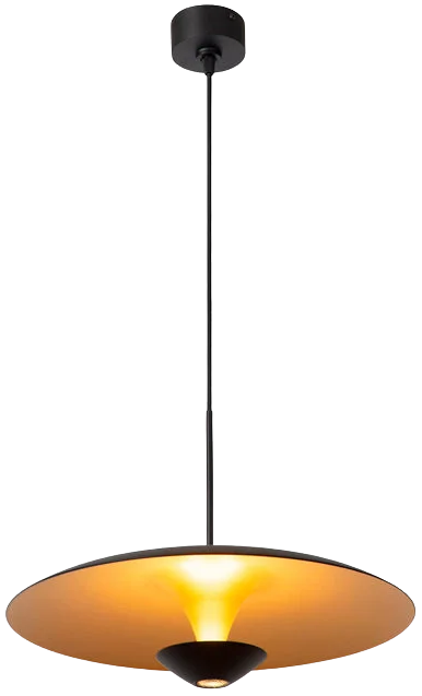 Lámpara colgante aluminio negro oro mate Ø40 cm 12W LED - LULC0327