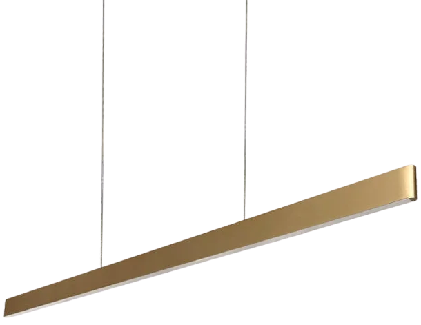 Lámpara colgante lineal aluminio oro largo 1,18 cm LED 40W - OYLC0010