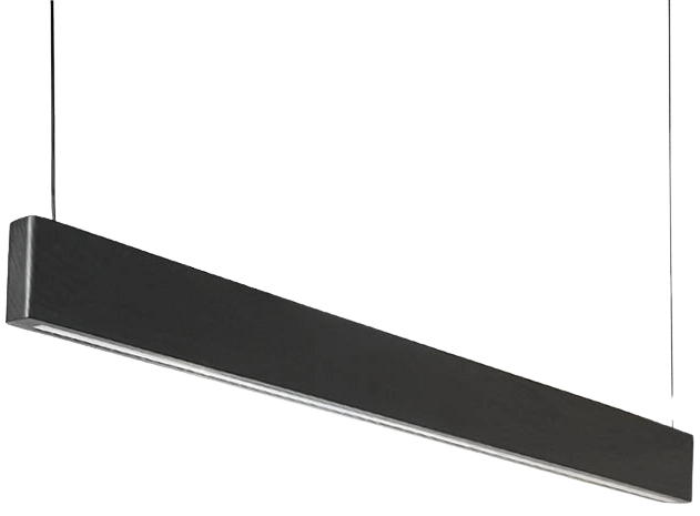 Lámpara colgante madera negro carbón 1,80mt. LED 28.9W - 3000k- RBLC0002