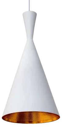 Lámpara colgante metal aluminio blanco dorado Ø 19 cm E27 - SULC0040
