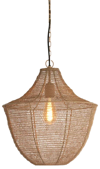 Lámpara colgante metal beige mate Ø40x44 cm E27 - LLLC0515