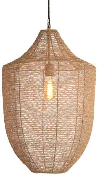 Lámpara colgante metal beige mate Ø43x65 cm E27 - LLLC0516