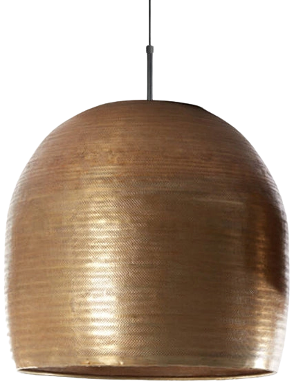 Lámpara colgante metal bronce oro Ø45,5x45, cm E27 - LLLC0520