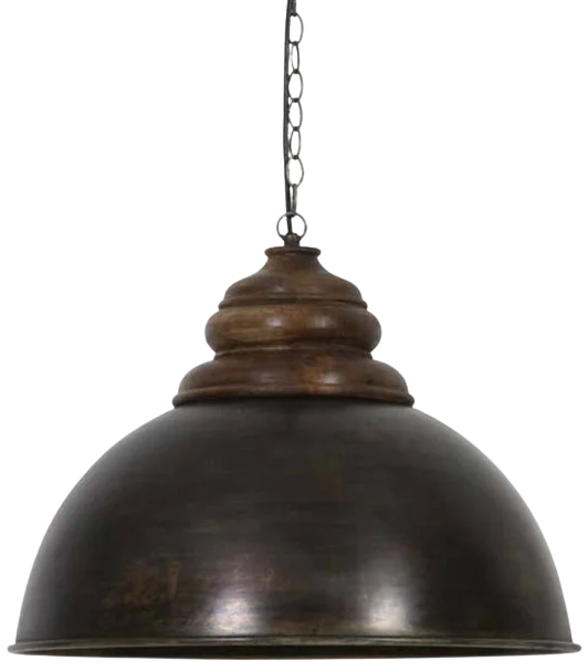Lámpara colgante metal madera Ø52x40 cm E27 - LLLC0556