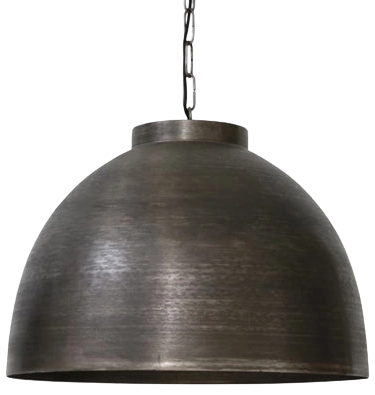 Lámpara colgante metal níquel bruto oscuro 60 cm E27 - LLLC0040