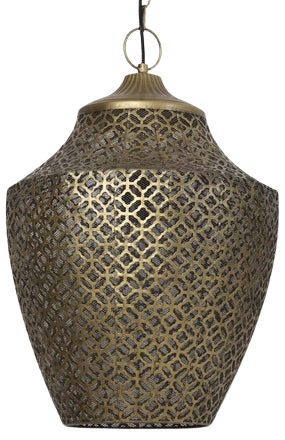 Lámpara colgante metal oro envejecido Ø 36 cm E27