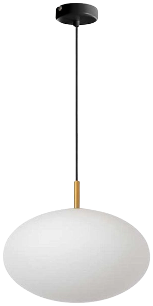 Lámpara colgante metal oro mate vidrio opal Ø30x17 cm E27 - LULC0253
