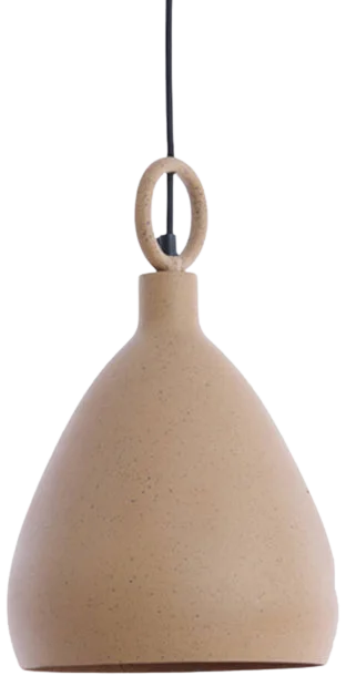 Lámpara colgante metal tierra marrón claro moteado Ø24x37cm E27 - LLLC0569