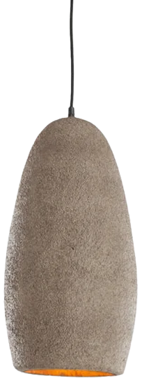 Lámpara colgante papel maché Ø24x48 cm E27 - LLLC0571
