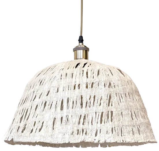 Lampara colgante papel mache Ø41x24cm E27 - OPLC0077