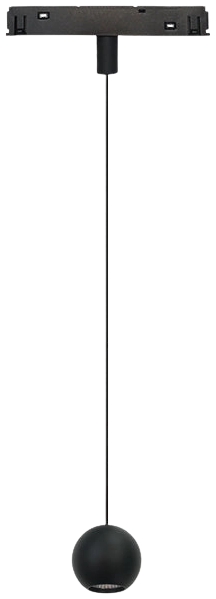 Lámpara colgante para riel magnético aluminio negro Ø8x1,56 cm LED 8.5W - ARLC0012