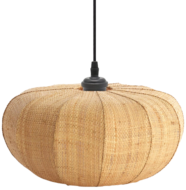 Lampara colgante rafia natural Ø40x19 cm E27- LLLC0600