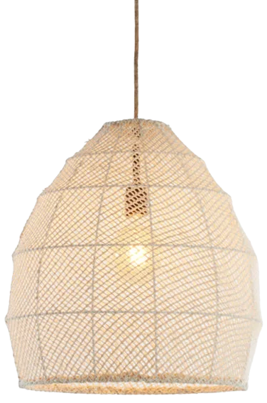 Lámpara colgante seda crema Ø42x42 cm E27 - LLLC0506