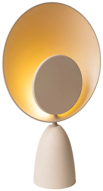 Lámpara de mesa acero taupe Ø25,5 cm LED 8W - LULS0221