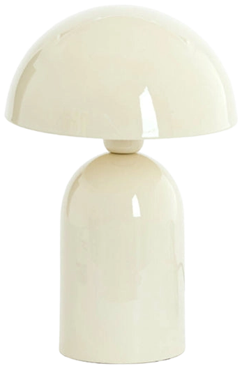 Lámpara de mesa Ø23x35 cm crema brillante - LLLS0374