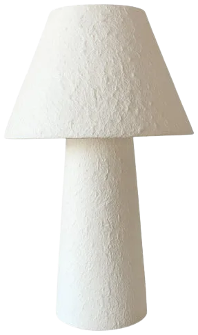 Lámpara de mesa papel mache blanco Ø23x36 cm E27 - OPLS0041
