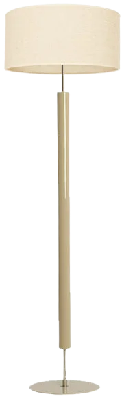 Lámpara de pie metal beige brillante, níquel Ø30x132 cm - LLLP0085