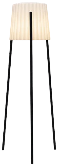 Lámpara de pie negro pantalla opal Ø32,9 x 1,410 cm E27 - VKLP0001