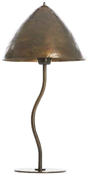 Lámpara sobremesa metal bronce envejecido Ø25x50 cm E27 - LLLS0342