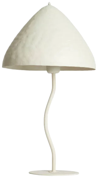 Lámpara sobremesa metal crema mate Ø25 x 50 cm E27 - LLLS0348