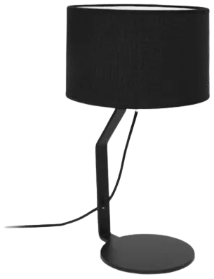 Lámpara sobremesa metal negro con pantalla E27 - KKLS0012