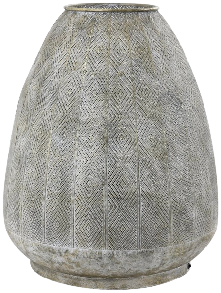 Lámpara sobremesa metal oro blanco Ø 46,5x57,5 cm E27 - LLLS0178