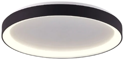 Plafón aluminio negro difusor acrílico Ø 48 cm LED 38W - OYPL0008