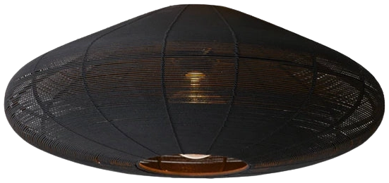 Plafón metal negro Ø40x17 cm E27 - LLPL0003