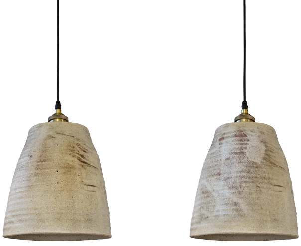 Lámpara colgante cerámica gres 2 luces E27 - A pedido