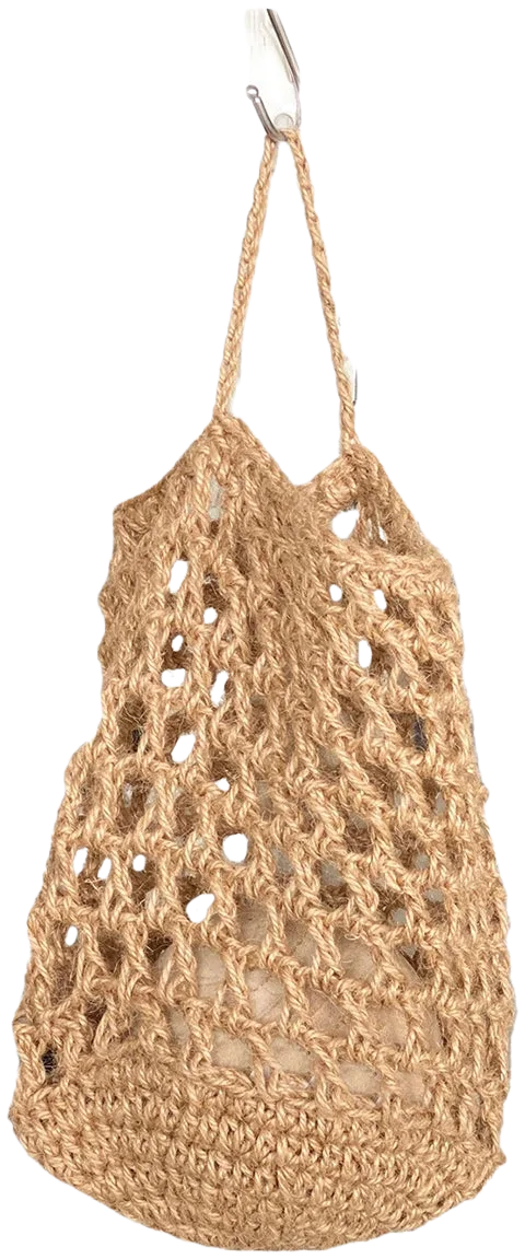 Cesta colgante yute