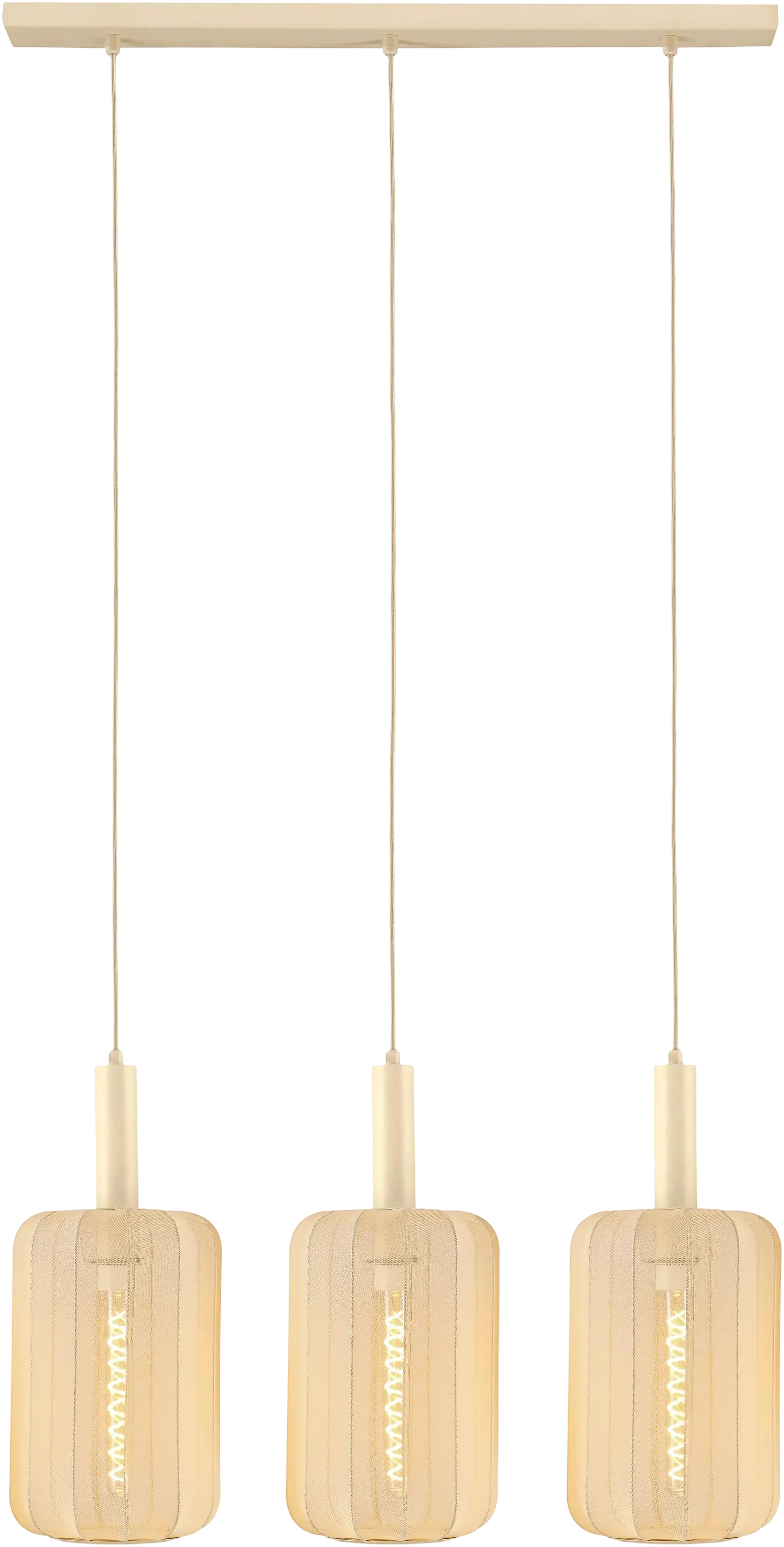 Lámpara colgante triple Sara - Beige