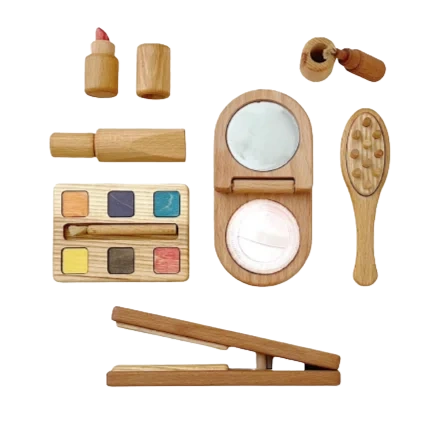 Set de maquillaje madera