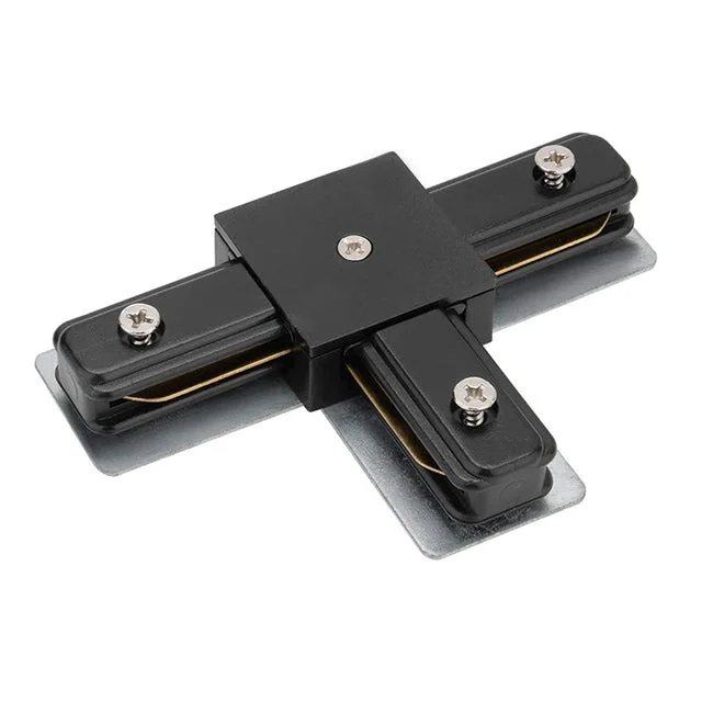Unión tipo T para riel monofásico negro - DWCO0005