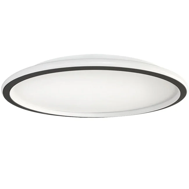 Plafón aluminio negro difusor acrílico Ø 80 cm LED 55W - OYPL0022