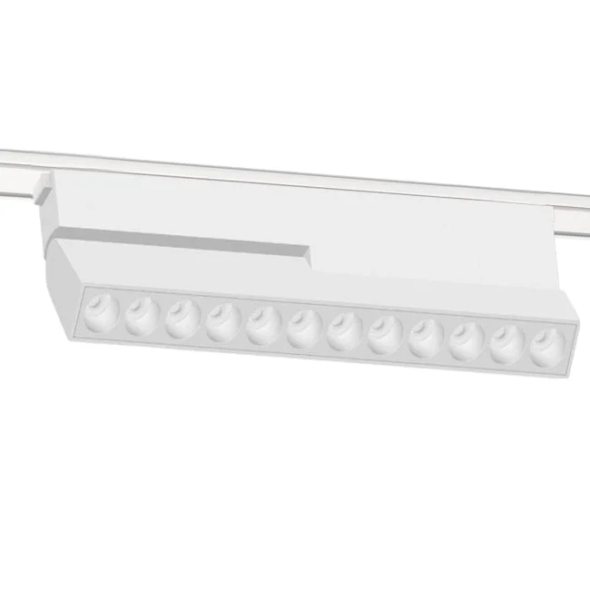 Foco abatible aluminio blanco para riel magnético SLIM 22cm 48v LED 20W TUYA - ARFO0084