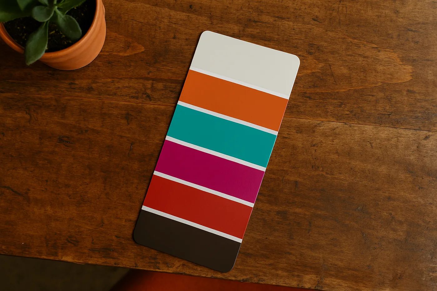 Muestrario con la paleta de colores del estilo bohemio