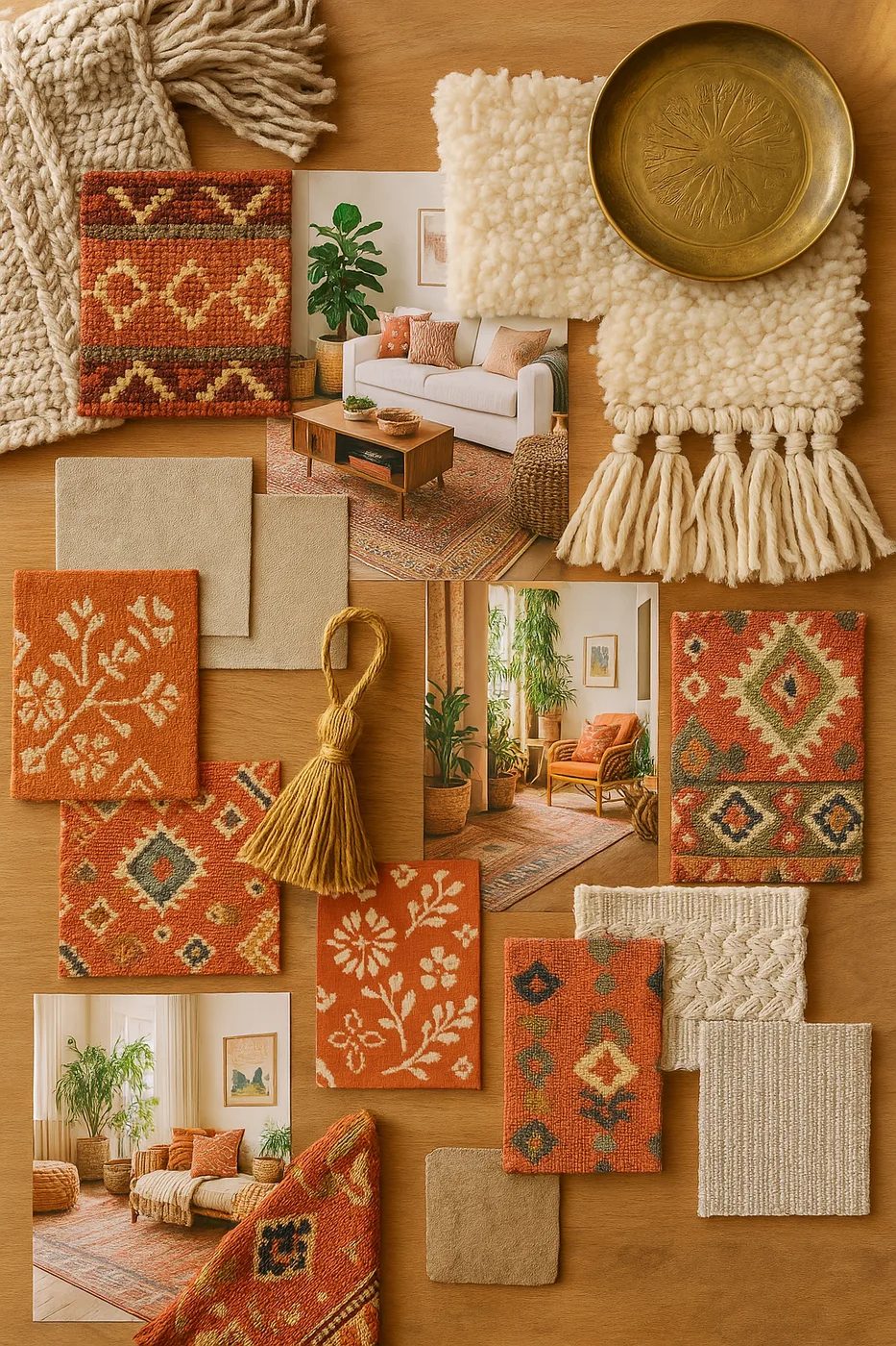 Texturas y materiales típicos del estilo bohemio